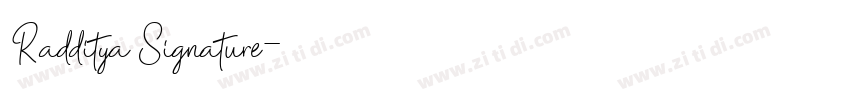 Radditya Signature字体转换